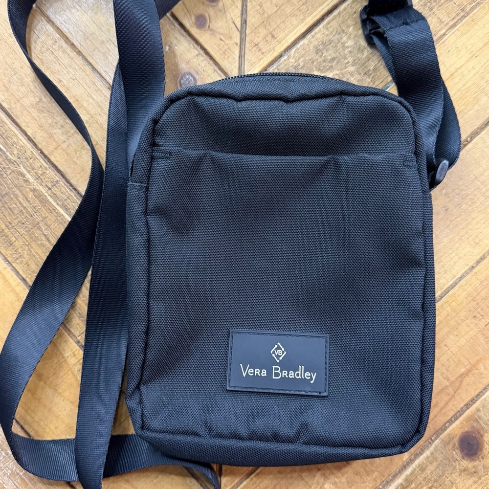 Vera Bradley Black Lighten up RFID Crossbody